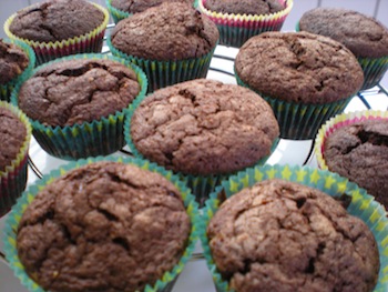 chocoladecupcakes met hazelnoten