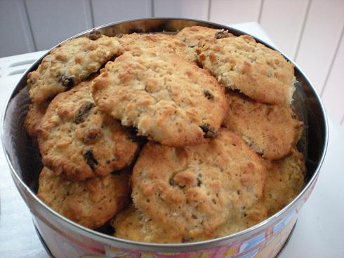 banaan-havermoutkoekjes met rozijnen