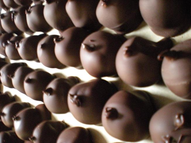 pure pralines met witte chocoladeroomvulling