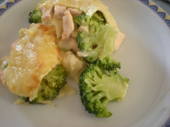lasagne met zalm en broccoli